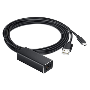 อะแดปเตอร์ไมโครยูเอสบี RJ45 อีเธอร์เน็ตสำหรับไฟร์ทีวีสติ๊กและไฟร์ทีวีรุ่นใหม่ทั้งหมด (2017), โครเมคคาสต์อัลตร้า/2/1/ออดิโอ, กูเกิลโฮมมินิ - Product Image 1