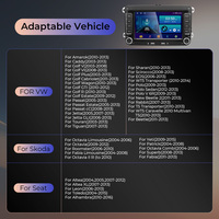 Autoradio 2 Din Android 14 Android Auto CarPlay GPS WiFi 7 pouces 2/4 Go de RAM 64 Go de ROM pour modèles Volkswagen Skoda (Golf 5-6 Touran)