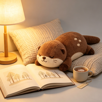 Usine de jouets en peluche personnalisés Otter : Faible MOQ, animaux en peluche lestés et couchés, service d'échantillons de conception OEM/ODM