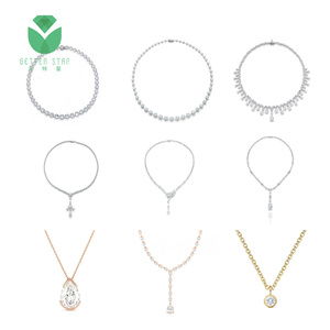 Collar con Colgante <span class=keywords><strong>de</strong></span> Diamante Cultivado en Laboratorio con Corte Esmeralda, Oro Blanco <span class=keywords><strong>de</strong></span> 18K, 0.5ct D VVS, Certificado IGI, Joyería para Mujer - Product Image 4