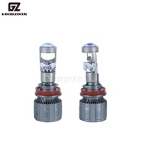 GOODZOOM lampu depan mobil, HB3 HB4 9005 9006 Luces LED Auto H4 H7 H113 inci lampu depan lensa proyektor 90W