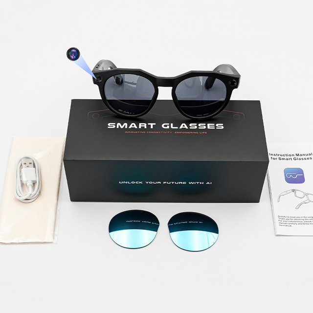 2026 SNT NEX Smart Eyewear with 8MP Camera BT Call WIFI Transfer Video Recording Sunglasses Translation Al Smart Glasses