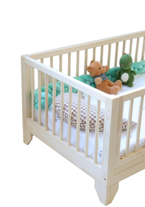 <span class=keywords><strong>Cama</strong></span> <span class=keywords><strong>Montessori</strong></span> de madera natural para niña, <span class=keywords><strong>cama</strong></span> <span class=keywords><strong>doble</strong></span> con barandilla de dosel para niños pequeños, <span class=keywords><strong>cama</strong></span> de suelo tamaño king con tobogán con rieles - Product Image 2