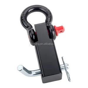 Screw Type Forged Steel Lifting Bow Anchor Shackles European Type Hitch Receive Bow Shackle Heavy Duty Off Road Pulling Red