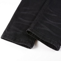 Jeans droits patchwork pour hommes en gros, 100% coton, denim délavé, pantalon streetwear, fabricant, personnalisation OEM