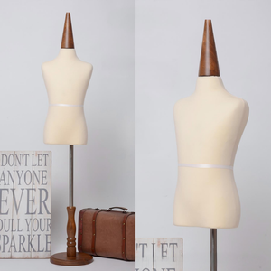Soporte de exhibición de Maniquí de ropa elástica para niños, <span class=keywords><strong>muñeca</strong></span> de exhibición de ventana de cuerpo humano de medio cuerpo de plástico para accesorios de tienda para niños - Product Image 1