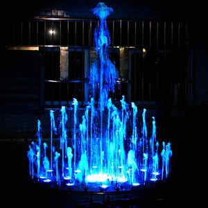 Fontana Colorata da Pavimento in Acciaio Inox Fontana Musicale Danzante con Acqua e LED - Product Image 4
