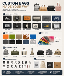 Bolsa de Pañales de Cuero Vegano de Lujo, <span class=keywords><strong>Mochila</strong></span> Impermeable para Mamá, para Viajes, con Logotipo Personalizado - Product Image 6