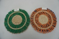 Set de table en fibre de maïs tissée à la main, antidérapant, résistant à la chaleur, écologique, pour pique-nique en plein air, table de salle à manger, 38 cm, style bohème, cuisine