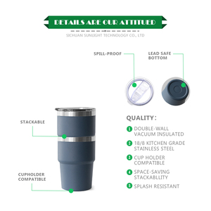 Mug de voyage en acier inoxydable avec revêtement céramique Pure Taste 16 oz, vente en gros avec LFGB REACH pour les cafés spécialisés - Product Image 2