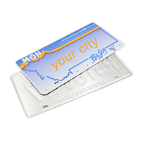 Plaque recouverte 3D personnalisée 1MM Plaques d'immatriculation vierges en aluminium à sublimation personnalisée