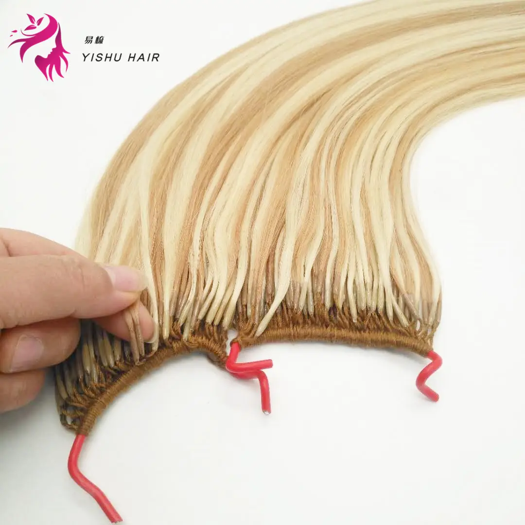 Extension de cheveux 100% vierges à deux pointes — ali queen, cheveux naturels, Extension capillaire de corée à deux sections, ombré/Piano