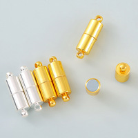 Boucle magnétique ronde en cuivre à aimant puissant pour accessoires de bijoux DIY, fermoirs pour colliers et bracelets