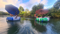 Moteur à essence pour 8 personnes en plastique PE bbq donut bateau dériveur vélo aquatique pédalos à vendre catamaran voile autres bateaux