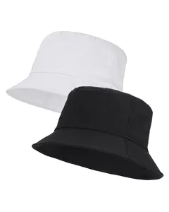 Etiqueta personalizada diseñador marca bordado Logo Denim pesca senderismo Unisex sombrero de cubo en blanco con su propio logotipo