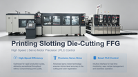 Mesin ZL High Efficient Automatic Flexo Printer Slotter Die Cutter Folder Gluer Inline Dengan Auto Strapping FFG