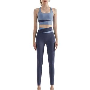 ชุดออกกำลังกาย 2 ชิ้น คุณภาพสูง สำหรับผู้หญิง รุ่นใหม่จากผู้ผลิต ชุดโยคะ ชุดฟิตเนส เสื้อชั้นในออกกำลังกาย กางเกงเลกกิ้ง - Product Image 1