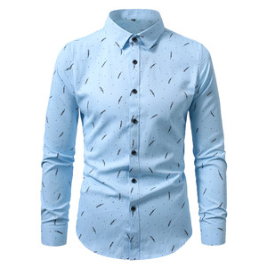 Nueva Camisa <span class=keywords><strong>de</strong></span> <span class=keywords><strong>Vestir</strong></span> para Hombre, Corte Regular, Camisa Casual Estampada, Camisa <span class=keywords><strong>Juvenil</strong></span> <span class=keywords><strong>de</strong></span> Manga Larga Cs58 - Product Image 5