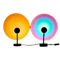 Lampe de projection coucher de soleil, lumière d'ambiance arc-en-ciel, veilleuse LED avec télécommande, décoration murale en métal pour Noël