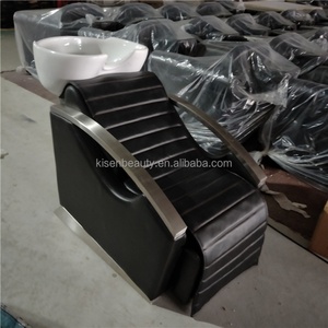 Kisen – Nouveaux lavabos et chaises portables économiques noirs pour salon de coiffure, lit de lavage avec bassin en céramique, mobilier de beauté - Product Image 6
