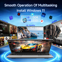 New 15.6" Laptop Intel N95 Quad Core 1.7GHz 16GB RAM 512GB SSD Windows 11 Business Full HD 60Hz IPS Screen Integrated English