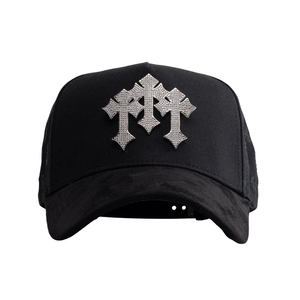 Casquette de baseball noire ornée de strass - Luxe Hip Hop Bling Streetwear Chapeaux Dandy - Product Image 1