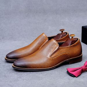 Chaussures décontractées rétro personnalisées pour hommes, chaussures habillées à bout pointu, sandales d'usine rehaussantes pour l'automne - Product Image 3