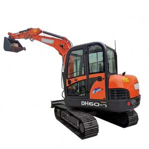 Mini-excavatrice d'occasion Doosan DH60-7, 6 tonnes, sur chenilles, moteur Yanmar (Corée du Sud), garantie 1 an, forte puissance de creusement, pompe moteur, à vendre - Product Image 1