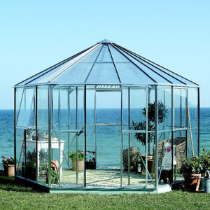 <span class=keywords><strong>Vitavia</strong></span> Serre extérieure autoportante moderne et personnalisable toute l'année, avec toit en verre trempé et structure en aluminium polygone, étanche, garantie 5 ans - Product Image 1
