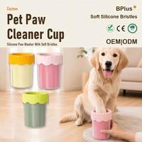 BPlus Nouvelle tasse de lavage manuelle pour pattes d'animaux en silicone souple, produits de nettoyage et de toilettage pour animaux avec nettoyage à 360° pour chats et chiens