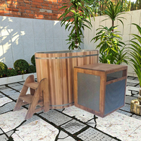 Bain-douche à vapeur autoportant en bois de cèdre Baignoire intelligente en bois de cèdre avec refroidisseur 1HP à vendre