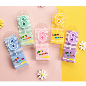 Velas <span class=keywords><strong>de</strong></span> Cumpleaños Color Macaron, Velas Digitales del 0 al 9, Color <span class=keywords><strong>de</strong></span> Dibujos Animados, Fiesta Infantil, Postres Horneados, Decoración - Product Image 3