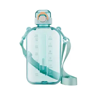 Tiktok Hot 750ml mode Simple grande bouteille d'eau de Sport de motivation Portable créatif enfants bouteille d'eau avec ligne d'échelle