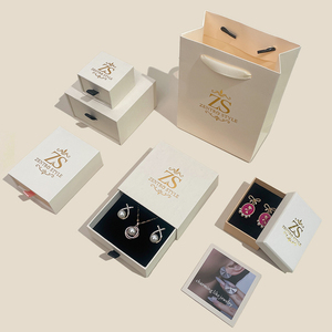 Custom Logo Eco-Friendly Paper Jewelry <b>Boxes</b> for Rings <b>Earrings</b> and Necklaces Premium <b>Gift</b> Packaging - Product Image 2