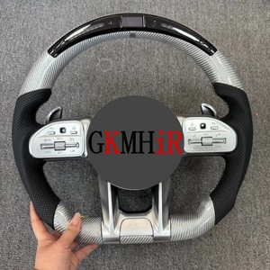 Volant en fibre de carbone avec écran LED et palettes de changement de vitesse pour Mercedes Benz A45 AMG CLS W176 C63 W204 <span class=keywords><strong>CLA</strong></span> W212 W207 W218 W117 - Product Image 2
