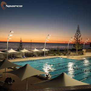 6M 8M 10M 12M Nhôm/Thép Không Gỉ/Thép Mạ Kẽm Đèn Cực Tùy Chỉnh Vườn Ánh Sáng Với Cực Cong Ánh Sáng Cực - Product Image 2