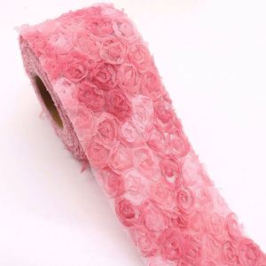 Tissus en dentelle de tulle brodés de fleurs 3D pour robe de soirée femme, décoration de fête de mariage, tissu en maille polyester DIY - Product Image 2
