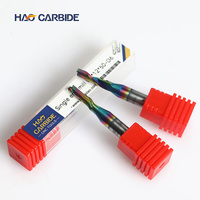 Fresa de carburo de un solo filo con recubrimiento DLC D4*12*50-D6, antiadherente, para aluminio, fresadora CNC, mecanizado de precisión