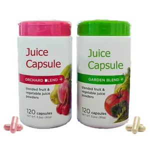 Suco Plus Cápsula Misturada de Suco de Frutas e Legumes em Pó Mistura de Pomar e Jardim Suco Detox Cápsula Perda de Peso