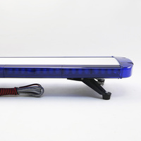 Barre lumineuse d'avertissement d'urgence étanche BIAOCHI de 47 pouces, bleue, à montage sur toit, avec gyrophare LED pour véhicule, sirène et haut-parleur 12V DC