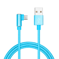 60W 5A Charge Rapide 90 Degrés Angle Droit Charge Rapide Type-c Câble Usb Nylon Tressé Chargeur pour Lecteur MP3 / MP4