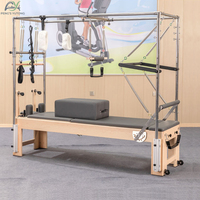 Reformer de Pilates Elite Maple con Estructura Cadillac para Entrenamiento de Fuerza en Casa y Comercial