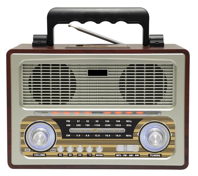 Vofull Nostalgic Retro Wireless USB Multifunctional Radio FM AM SW Portable Wooden Radio