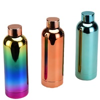 Bouteille d'eau en acier inoxydable avec logo personnalisé, 500ml 750ml, meilleure vente