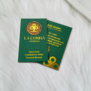 Thẻ kinh doanh tùy chỉnh chất lượng cao logo với hai dập nóng vàng với cán mờ cho một thẻ cảm giác sang trọng - Product Image 5