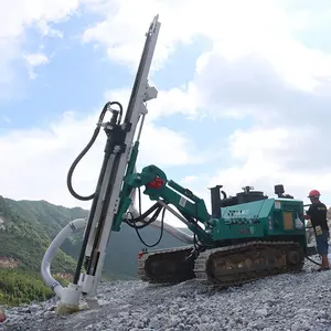 Construction works drilling machine drilling rig with air compressor KS669 crawler type down hole drilling rig