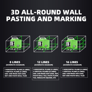 <span class=keywords><strong>Strumento</strong></span> <span class=keywords><strong>di</strong></span> misurazione digitale livello laser multiuso <span class=keywords><strong>misura</strong></span> livello laser 12 linee/16 linee - Product Image 5