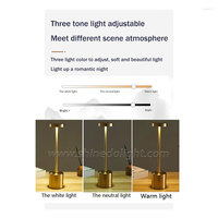 Lampe de table de bureau LED moderne avec commande tactile sans fil, intensité réglable et port de charge USB rechargeable pour chambre à coucher ou utilisation en pièce.