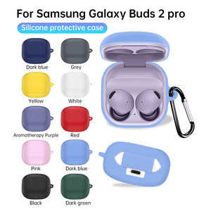 Housse de protection pour écouteurs pour <span class=keywords><strong>Samsung</strong></span> pour Galaxy <span class=keywords><strong>Buds</strong></span> <span class=keywords><strong>2</strong></span> / <span class=keywords><strong>Buds</strong></span> Live / <span class=keywords><strong>Buds</strong></span> <span class=keywords><strong>Pro</strong></span> / <span class=keywords><strong>Buds</strong></span> FE housse de charge avec crochet - Product Image 2