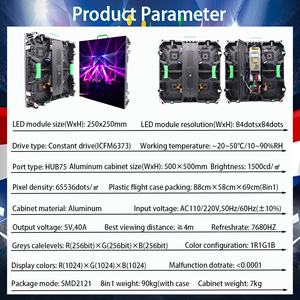 Écran LED vidéo couleur plein format série P2.976 500x500mm pour extérieur/intérieur avec flight case et armoire de location pour utilisation en ascenseur - Product Image 2